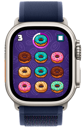 Apple Watch donut match mini-game
