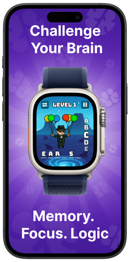 App Store screenshot: Challenge Your Brain